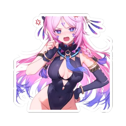 Angry Citlali In Swimsuit — Kiss-Cut sticker