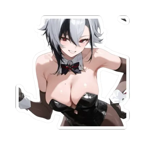 Arlecchino Bunny Ears — Kiss-Cut sticker