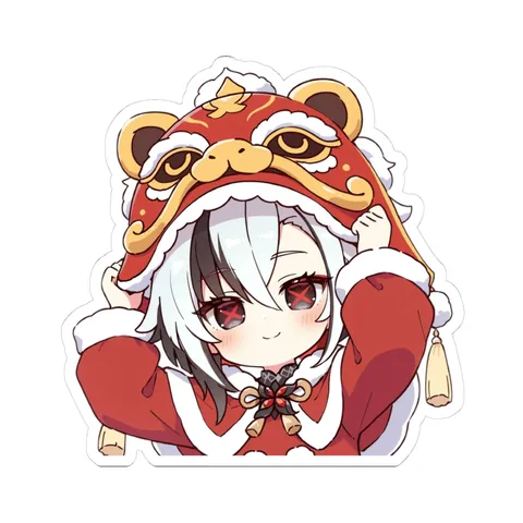 Arlecchino Red Dragon — Kiss-Cut sticker