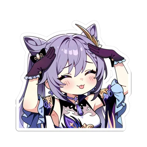 Chibi Keqing Blehh — Kiss-Cut sticker