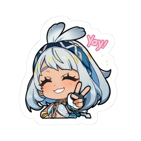 Chibi Mualani Yay! — Kiss-Cut sticker