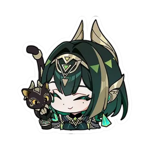 Chibi Nefer Cat — Kiss-Cut sticker