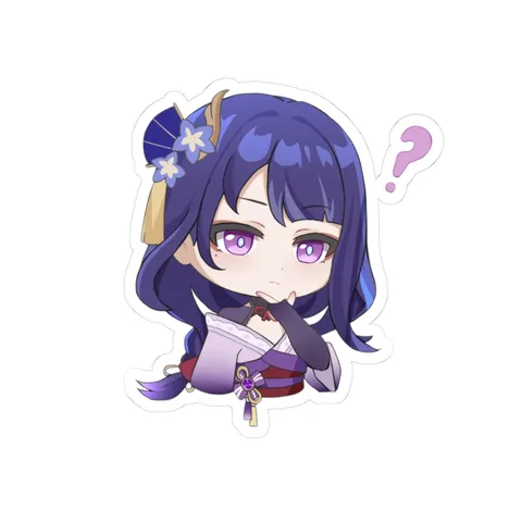Chibi Raiden Shogun Question Mark — Kiss-Cut sticker