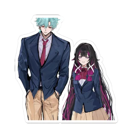 Dottore and Columbina Uniforms — Kiss-Cut sticker