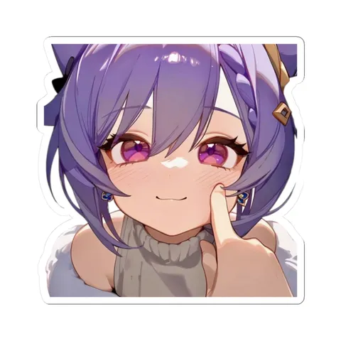 Cute Keqing Boop — Kiss-Cut sticker