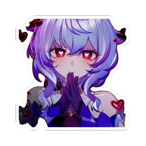 Ganyu Love Struck — Kiss-Cut sticker
