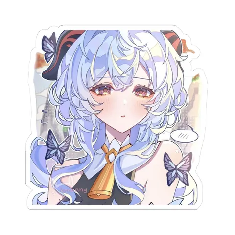 Ganyu Worried — Kiss-Cut sticker