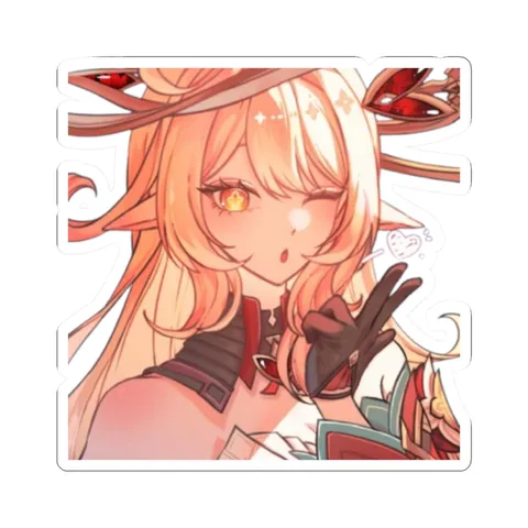 Alice Blowing Kiss — Kiss-Cut sticker