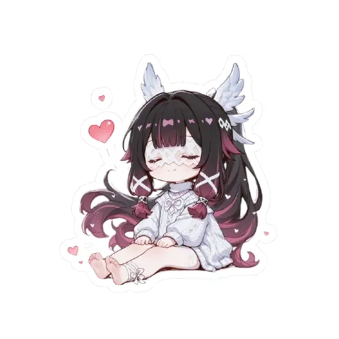 Chibi Columbina Heart — Kiss-Cut sticker