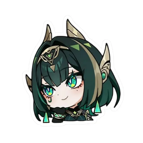Chibi Cute Nefer — Kiss-Cut sticker