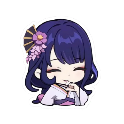 Cute Raiden Shogun — Kiss-Cut sticker