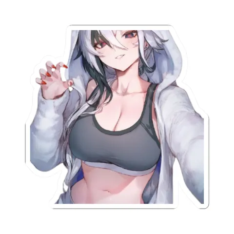 Scary Cute Arlecchino Gym Outfit — Kiss-Cut sticker