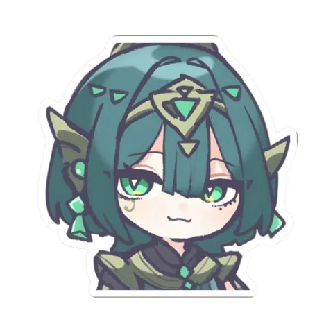 Smirking Nefer — Kiss-Cut sticker