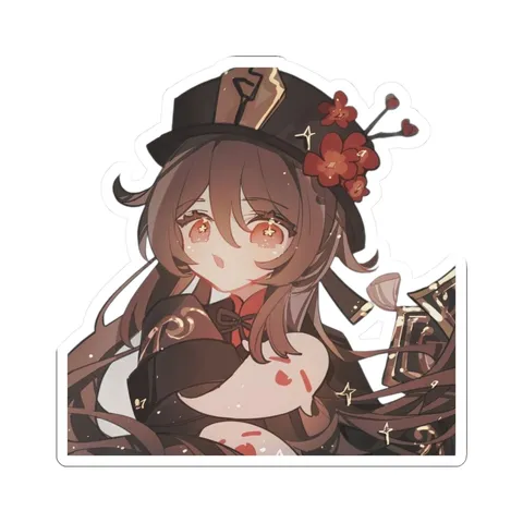 Hu Tao Chibi Icon — Kiss-Cut sticker