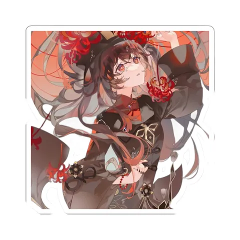 Hu Tao Death Flowers — Kiss-Cut sticker