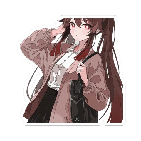 Hu Tao Schoolgirl Attire — Kiss-Cut sticker