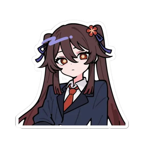Hu Tao Stare — Kiss-Cut sticker