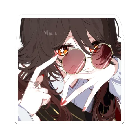 Hu Tao Sunglasses (2) — Kiss-Cut sticker