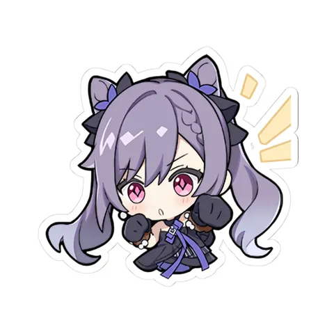 Keqing Cat Paws — Kiss-Cut sticker