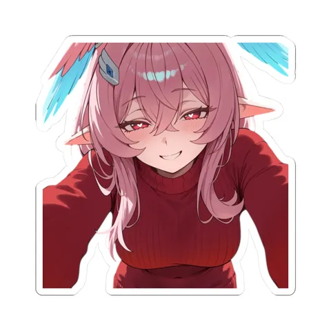 Linnea Red Sweater — Kiss-Cut sticker