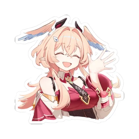 Linnea Waving At You — Kiss-Cut sticker