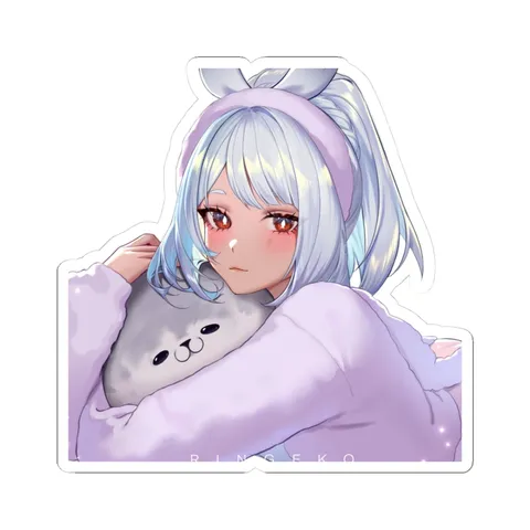 Mualani Fluffy Seal — Kiss-Cut sticker