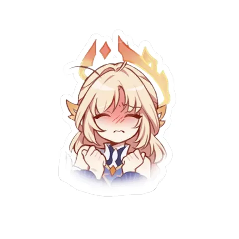 Nicole Blushing Embarrassed — Sticker sticker