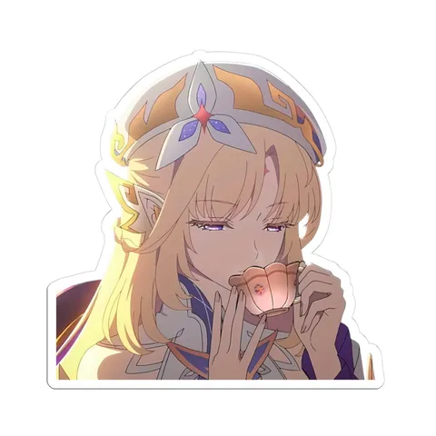 Nicole Reeyn Sipping Tea — Kiss-Cut sticker