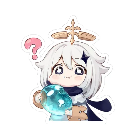 Paimon Eating Blob — Kiss-Cut sticker
