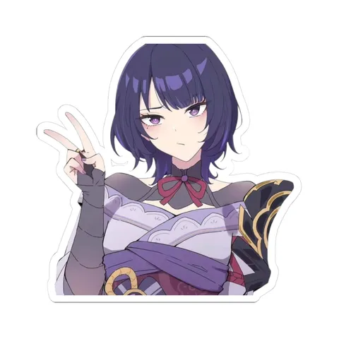 Raiden Shogun Short Hair — Kiss-Cut sticker