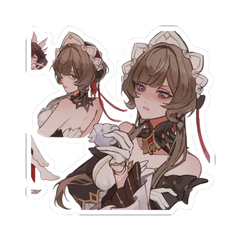 Sandrone and Columbina Standing Together — Kiss-Cut sticker