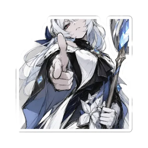 Skirk Holding Weapon — Kiss-Cut sticker