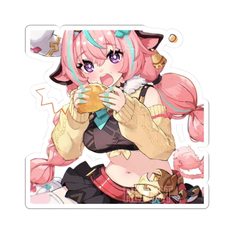 Varesa Eating Burger — Sticker sticker