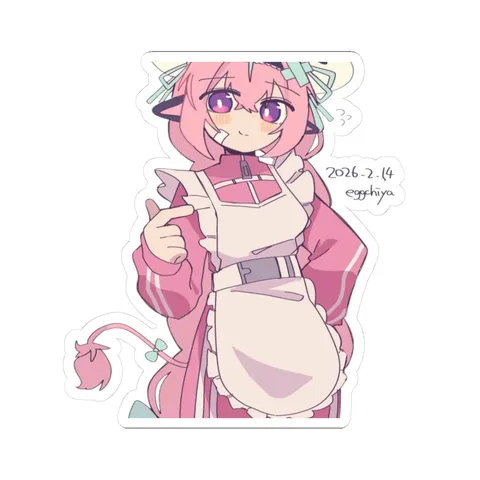 Varesa Wearing Apron — Kiss-Cut sticker