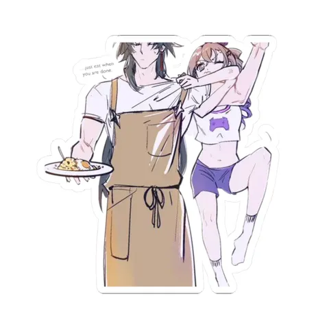 Blade and Silverwolf Cooking — Sticker sticker