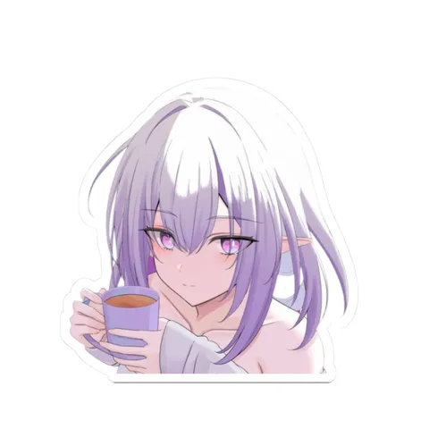 Castorice Drinking Coffee — Sticker sticker