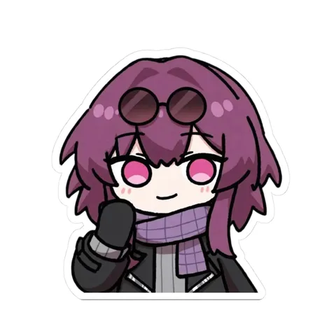 Chibi Kafka Blush — Kiss-Cut sticker