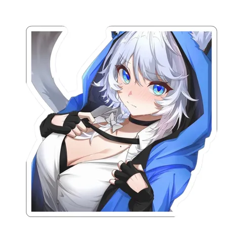 Cipher Blue Hooded Jacket — Sticker sticker