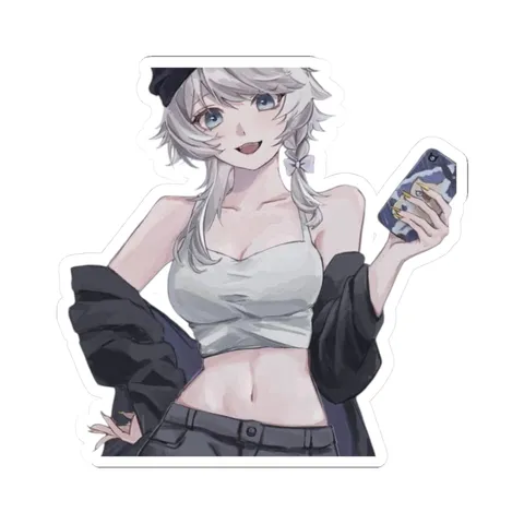 Cipher Cat Beanie Outfit — Sticker sticker