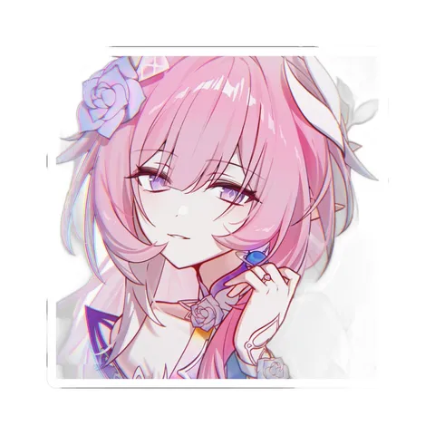 Cyrene Pink Hair Outfit — Kiss-Cut sticker