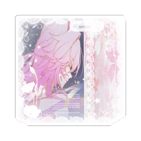 Evanescia Pink Hair — Kiss-Cut sticker