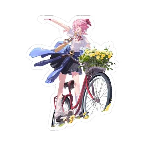 Evanescia Riding Bike — Kiss-Cut sticker
