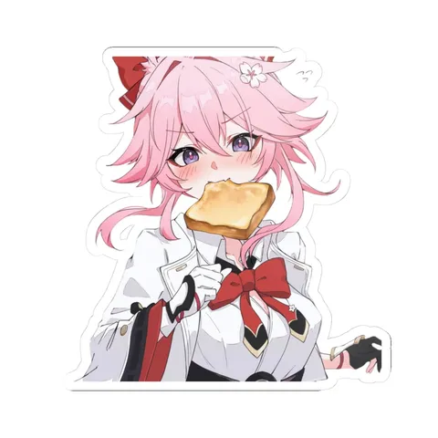 Evanescia Toast In Mouth — Kiss-Cut sticker