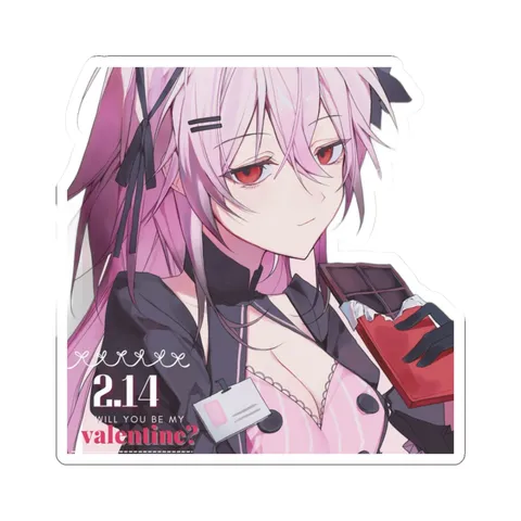 Evernight and March 7th Holding Chocolate — Kiss-Cut sticker