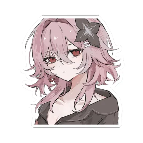 Evernight and March 7th Pink Hair Umbrella — Kiss-Cut sticker