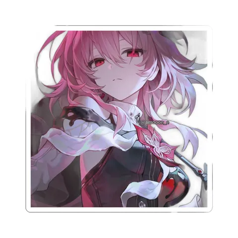 Evernight Pink Hair Outfit — Sticker sticker