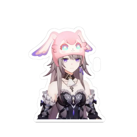 Herta Mem Hat — Kiss-Cut sticker