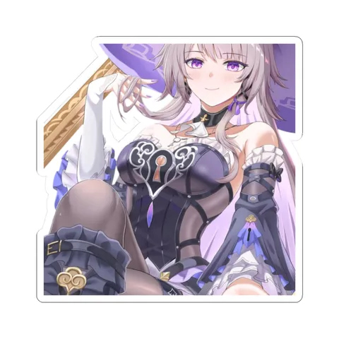 Herta Sitting Down — Kiss-Cut sticker