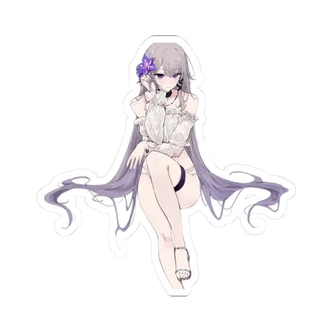 Herta White Outfit Flower — Kiss-Cut sticker