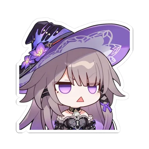 Chibi Herta In Shock — Kiss-Cut sticker